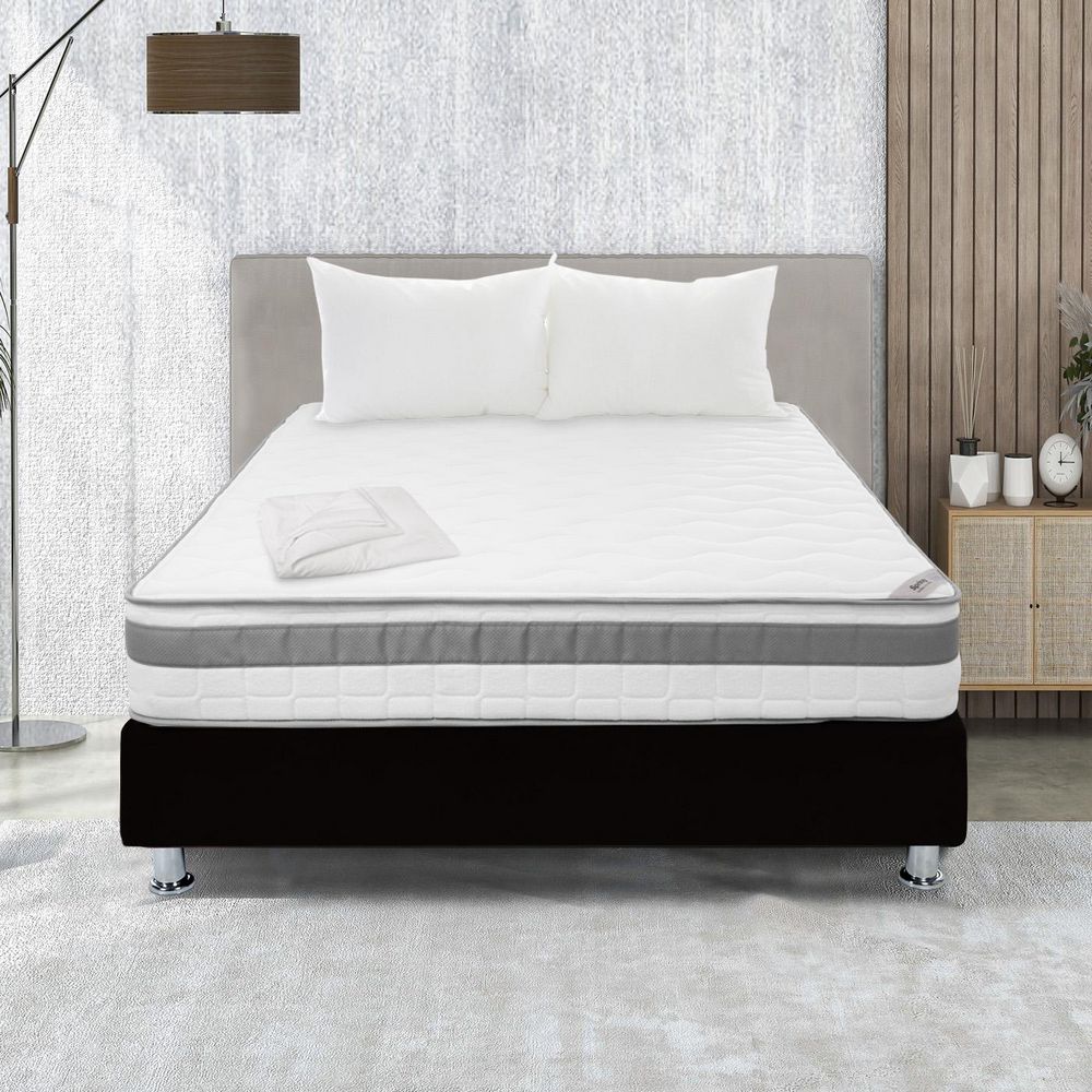 Colchón SPRING Doble (140 x 190 cm) SWEET DREAMS Resortado Firme Protector + Almohadas img #2