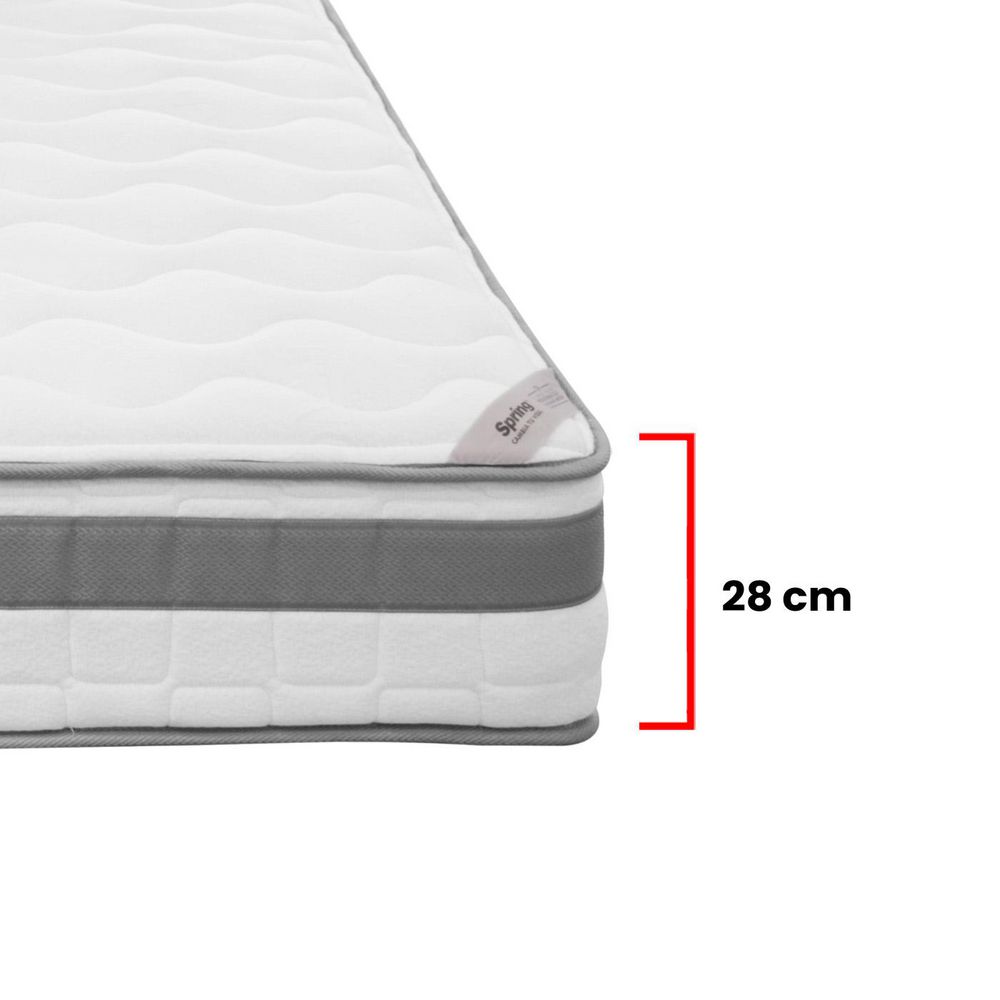 Colchón SPRING Doble (140 x 190 cm) SWEET DREAMS Resortado Firme Protector + Almohadas img #6