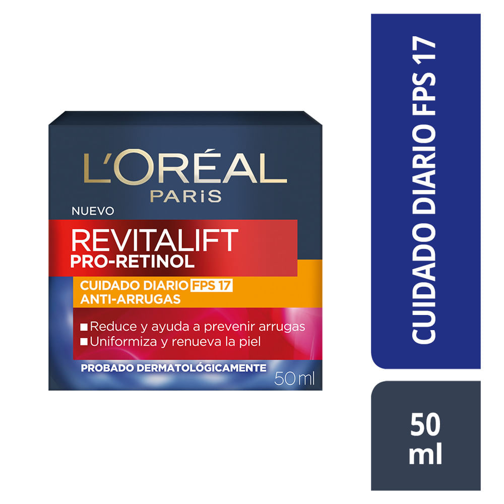 Kit rutina Loreal Paris Retinol Gel limpiador+ Serum noche + crema facial día img #3