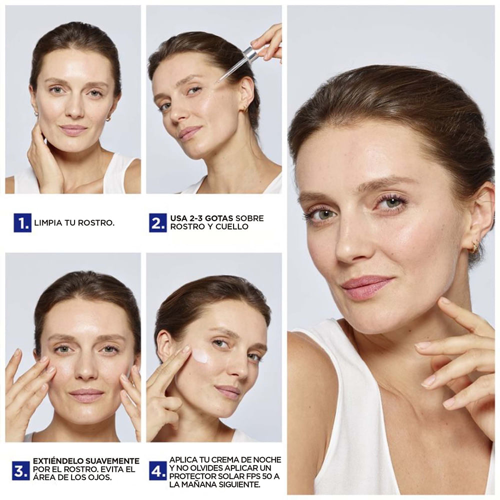 Kit rutina Loreal Paris Retinol Gel limpiador+ Serum noche + crema facial día img #4
