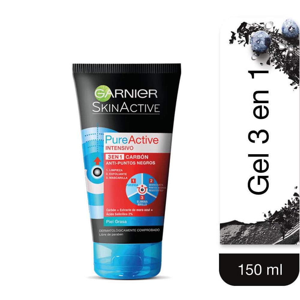 Mascarilla GARNIER SKIN ACTIVE Carbón Activo 3 En 1 (150 ml)