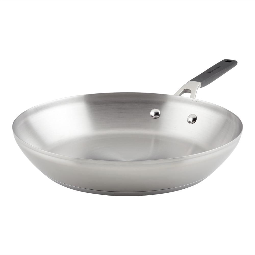 Kitchenaid Sartén De Inducción, Acero Inoxidable, 30 Cm / 12 pulgadas , Acero Acabado Cepillado 71025