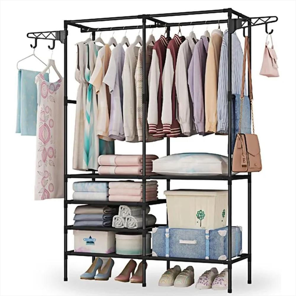 Perchero Organizador Ropa Zapatos Armario 2 Cuerpos Estante Metalico