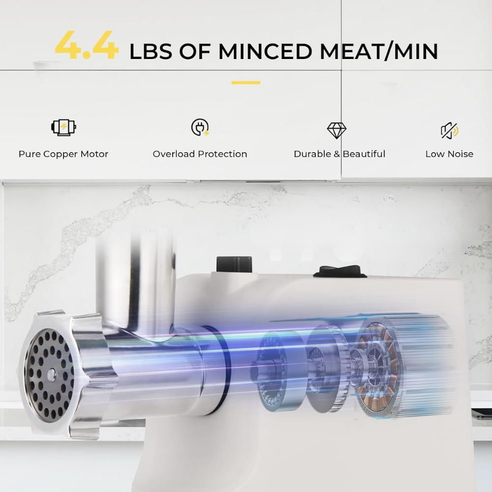 Molino Electrico Para Maíz Carne 2500W 6 En 1 Con Embutidor img #2