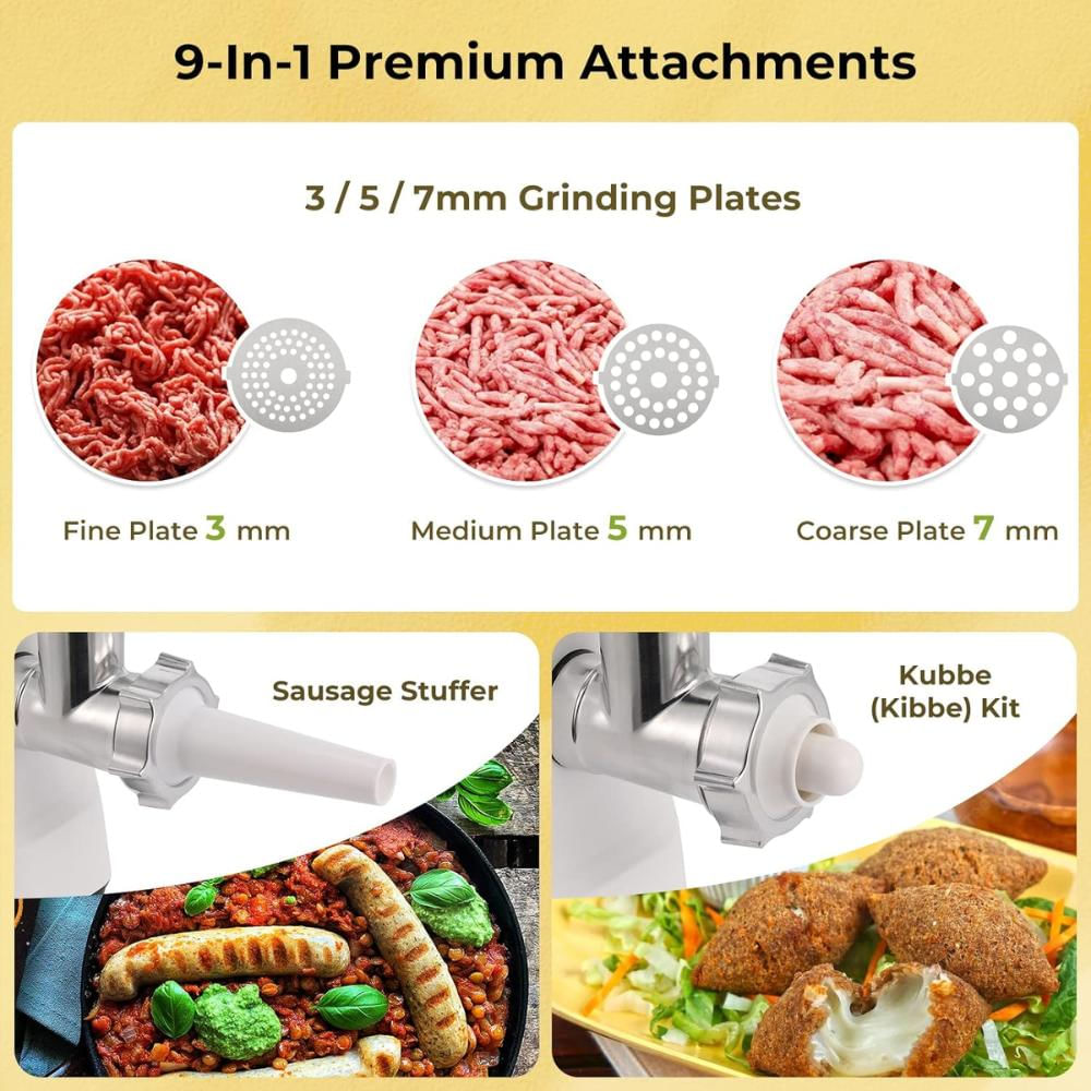 Molino Electrico Para Maíz Carne 2500W 6 En 1 Con Embutidor img #4