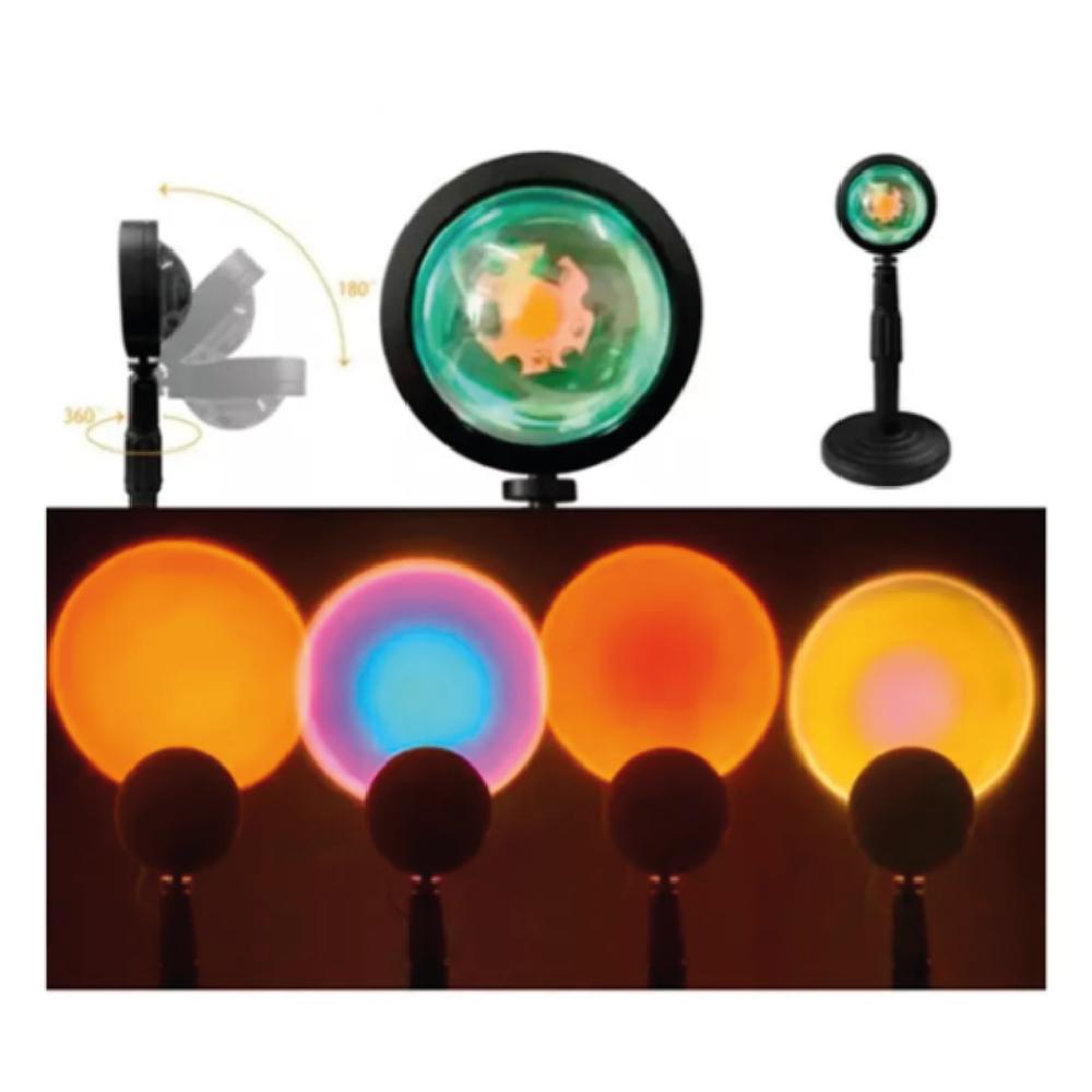 Lámpara Luz Led Proyectora 15 Colores Atardecer Decorativa Iluminación Para El Hogar