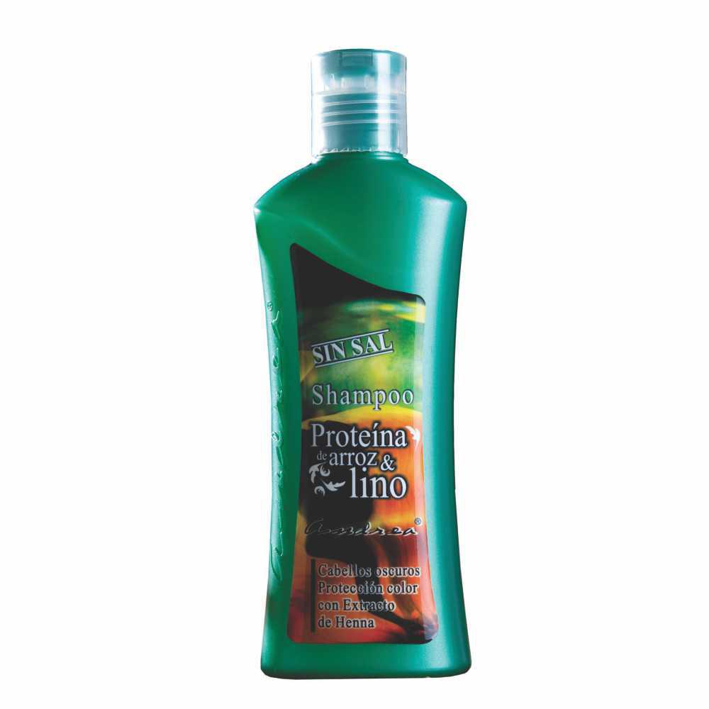 Shampoo Proteína De Arroz Andrea Cosmetics Cabellos Oscuros img #1