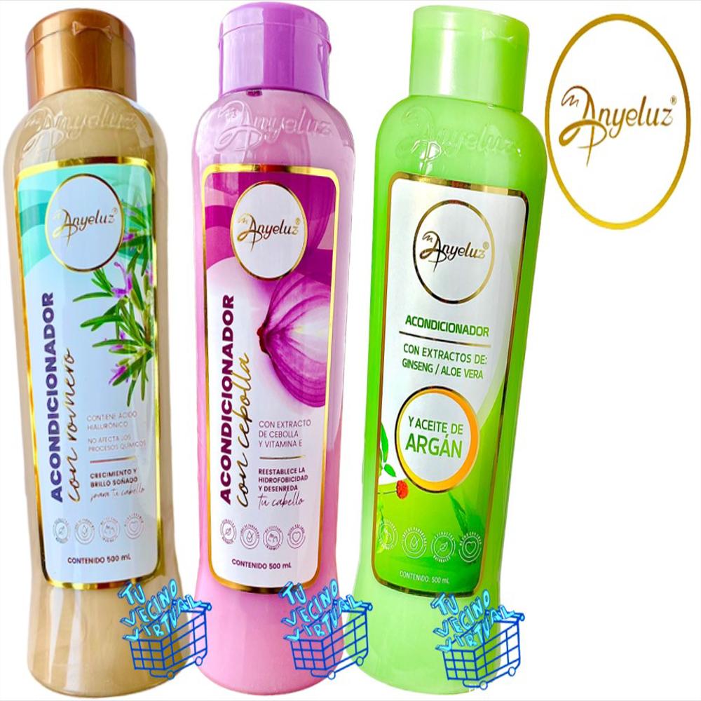 Kit X3 Acondicionador, Cebolla + Romero + Aloe Vera Anyeluz