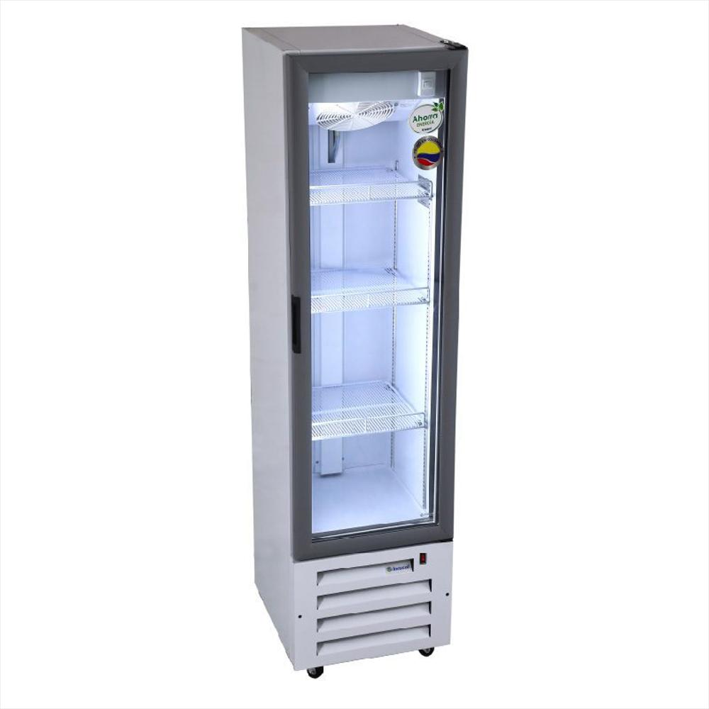 Vitrina Vertical De 158Litros Inducol Slim En Lámina Galvanizada