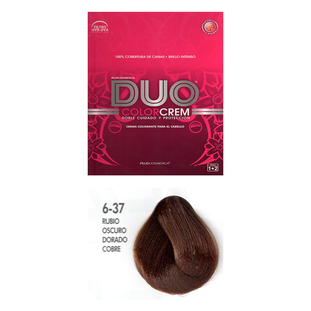 Tinte Capilar Duo 6.37 Rubio Oscuro Dorado Cobre