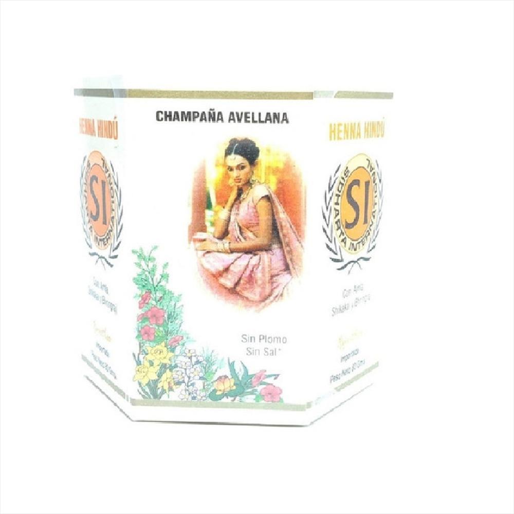 Henna Hindú Tinte Natural Champaña Avellana 80Gr