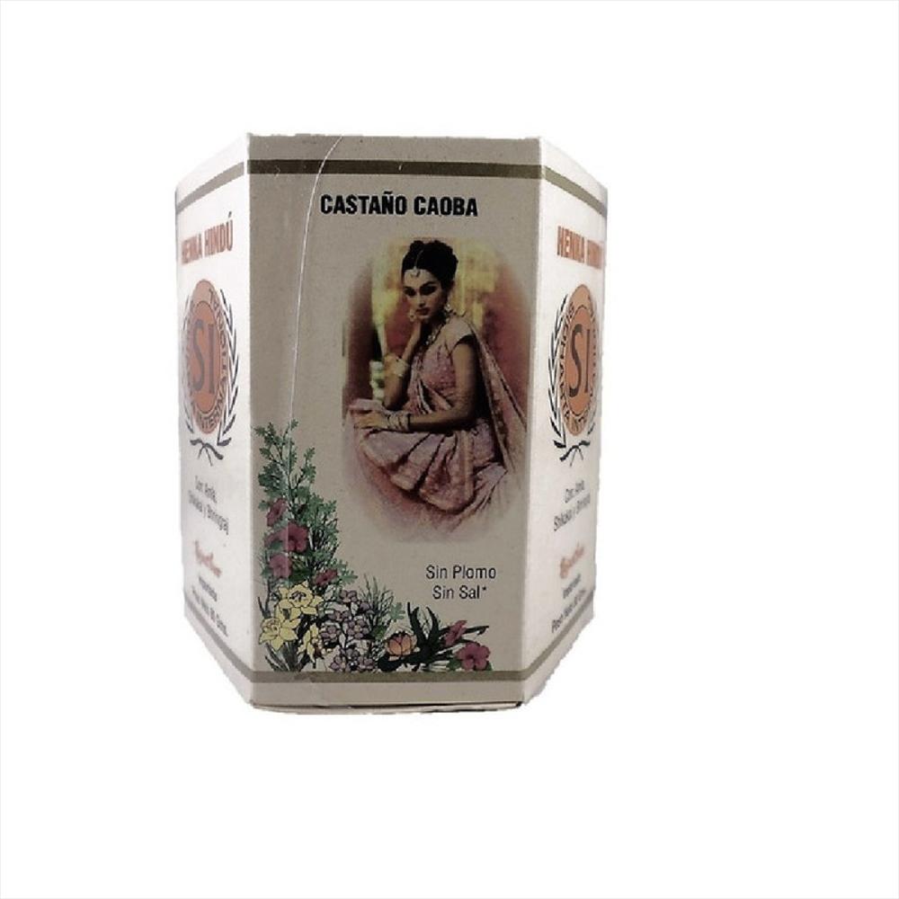Henna Hindú Tinte Natural Castaño Caoba 80Gr