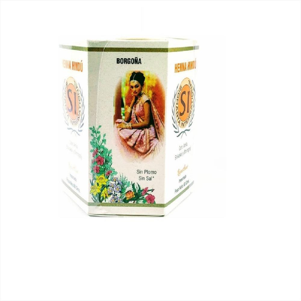 Henna Hindú Tinte Natural Borgoña 80Gr