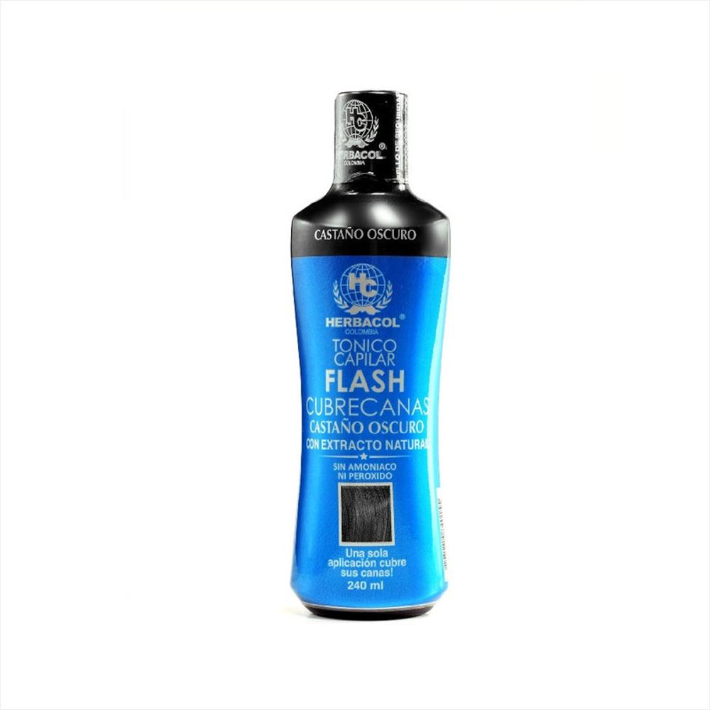 Tónico Capilar Flash Cubre Canas Castaño Oscuro