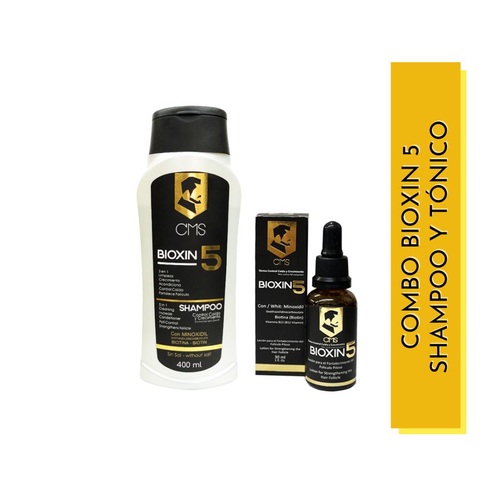 Combo Control Caída Cms Bioxin 5 (Shampoo Y Tónico)