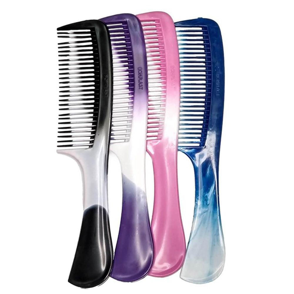 Peinilla Tipo Mojarra Grande Morado Unidad Tradicional Cabello Plástico img #2