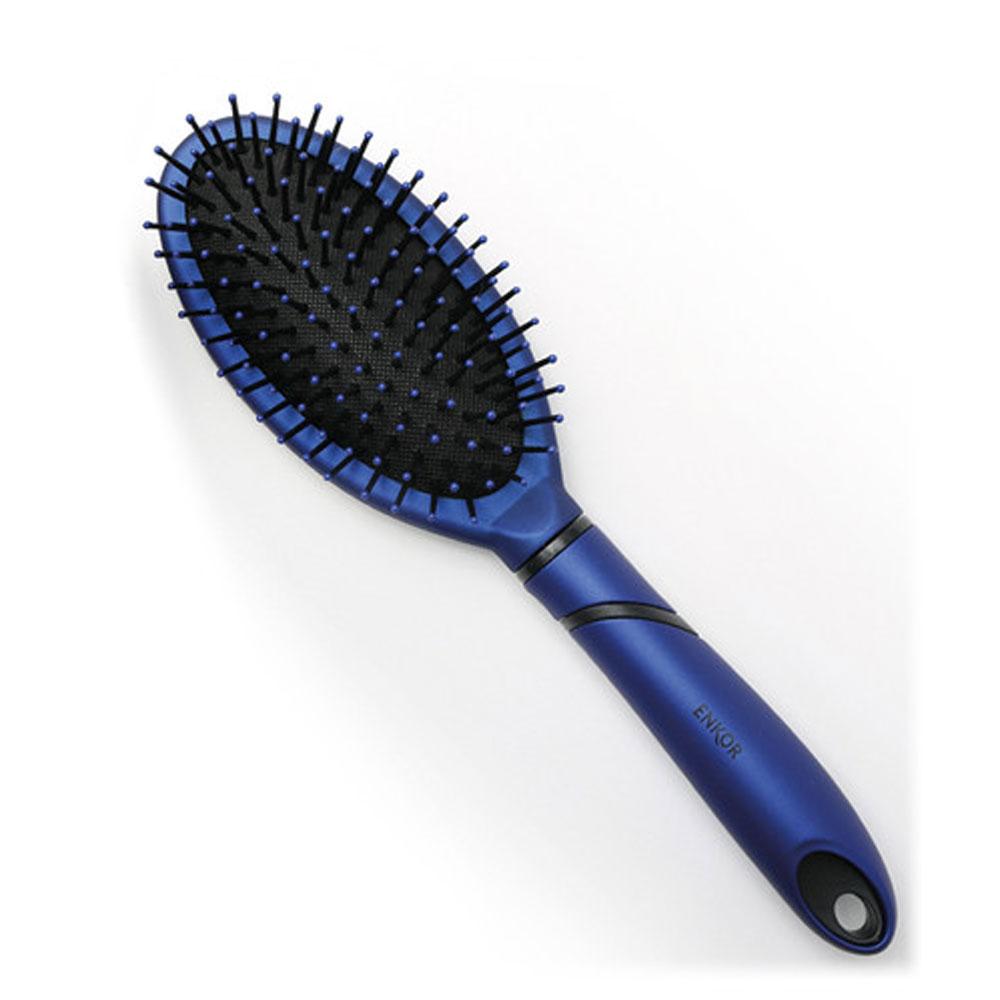 Cepillo Ovalado Ref.33116 Azul Oscuro Enkor Prof. Cabello Delgado