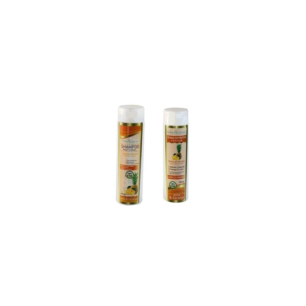 Kit Natural Para Cabello Graso De Piña Y Naranja 280Ml