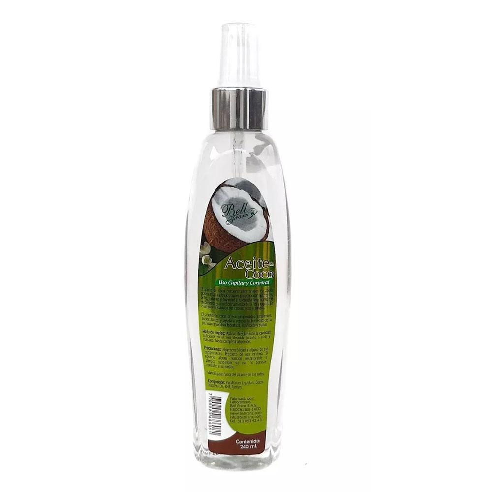 Aceite Coco 240Ml Bell Franz Capilar Y Corporal Nutre Hidrata Cabello