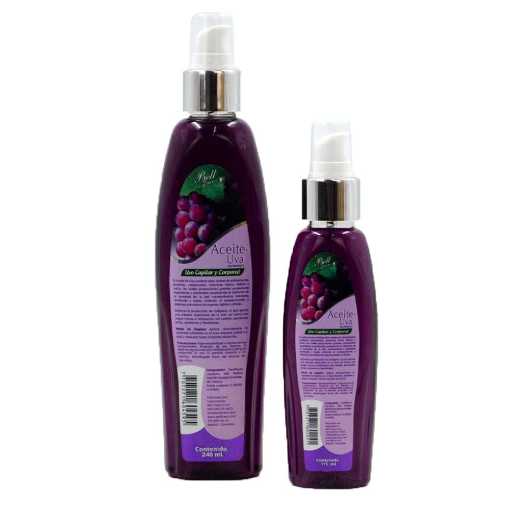 Aceite Uva 240Ml Bell Franz Uso Capilar Y Corporal Hidratación Suave img #2