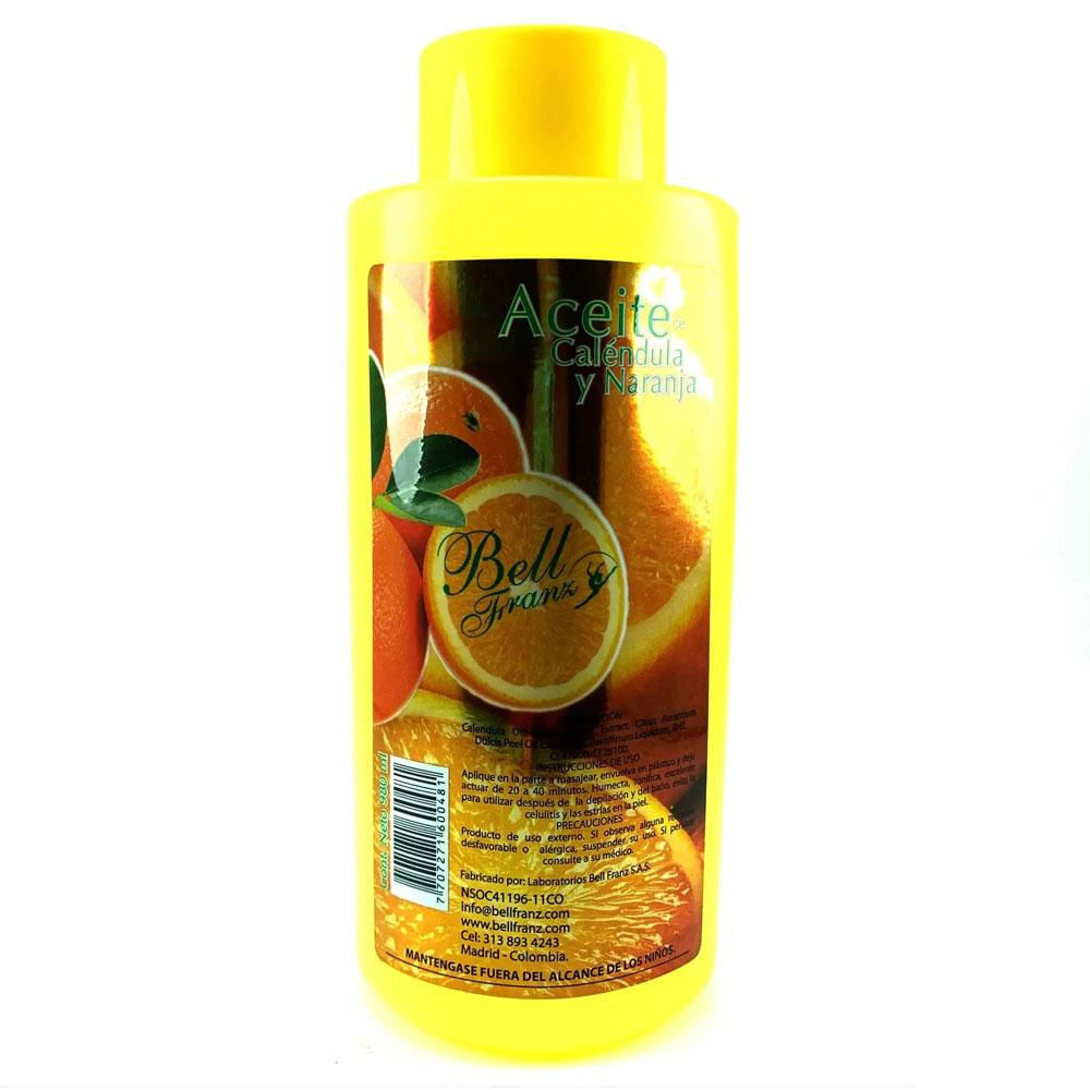 Aceite Naranja Caléndula 1000Ml Bell Franz Corporal Hidrata Suavidad