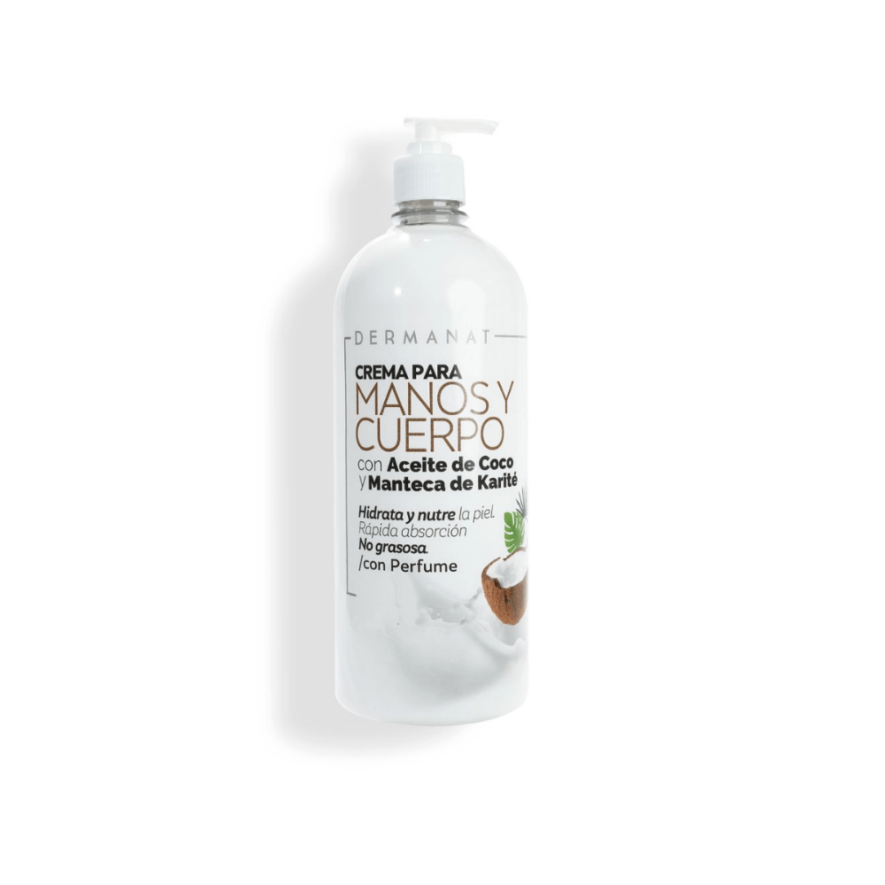 Crema Para Manos Y Cuerpo Con Aceite De Coco Y Manteca De Karité
