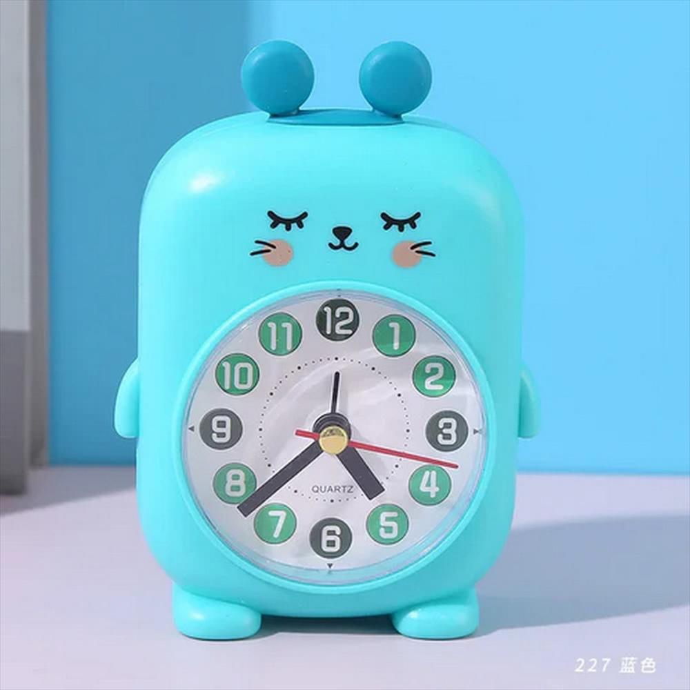 Reloj De Mesa Pared Mini Niñas(O) Conejo Oso Alarma +Bateria Turquesa img #2