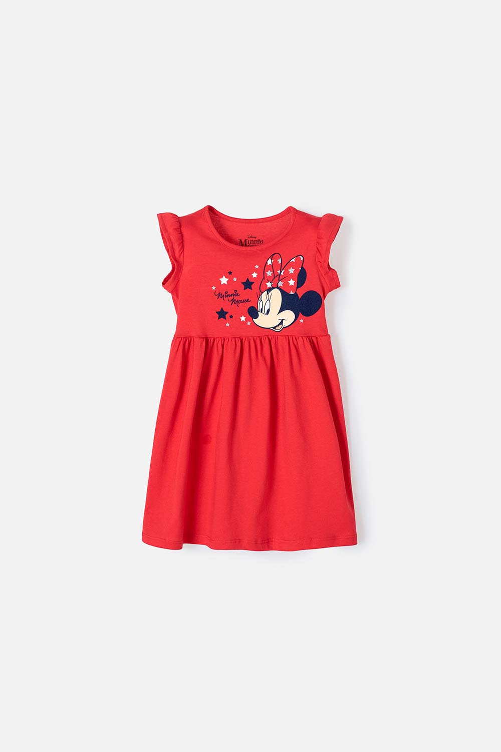 Vestido de Minnie Mouse con bolero en manga rojo para niña 2T a 5T