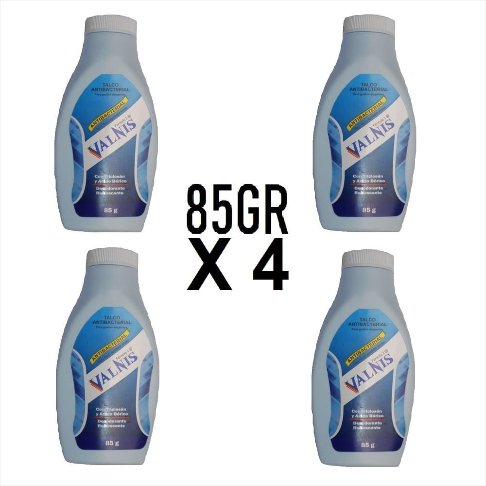 4 Talcos Pies Gnr 85 Gr Desodorante Antibacterial