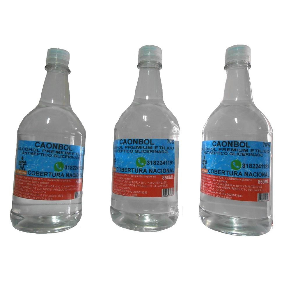 Alcohol Glicerinado Manos 850Ml X 3