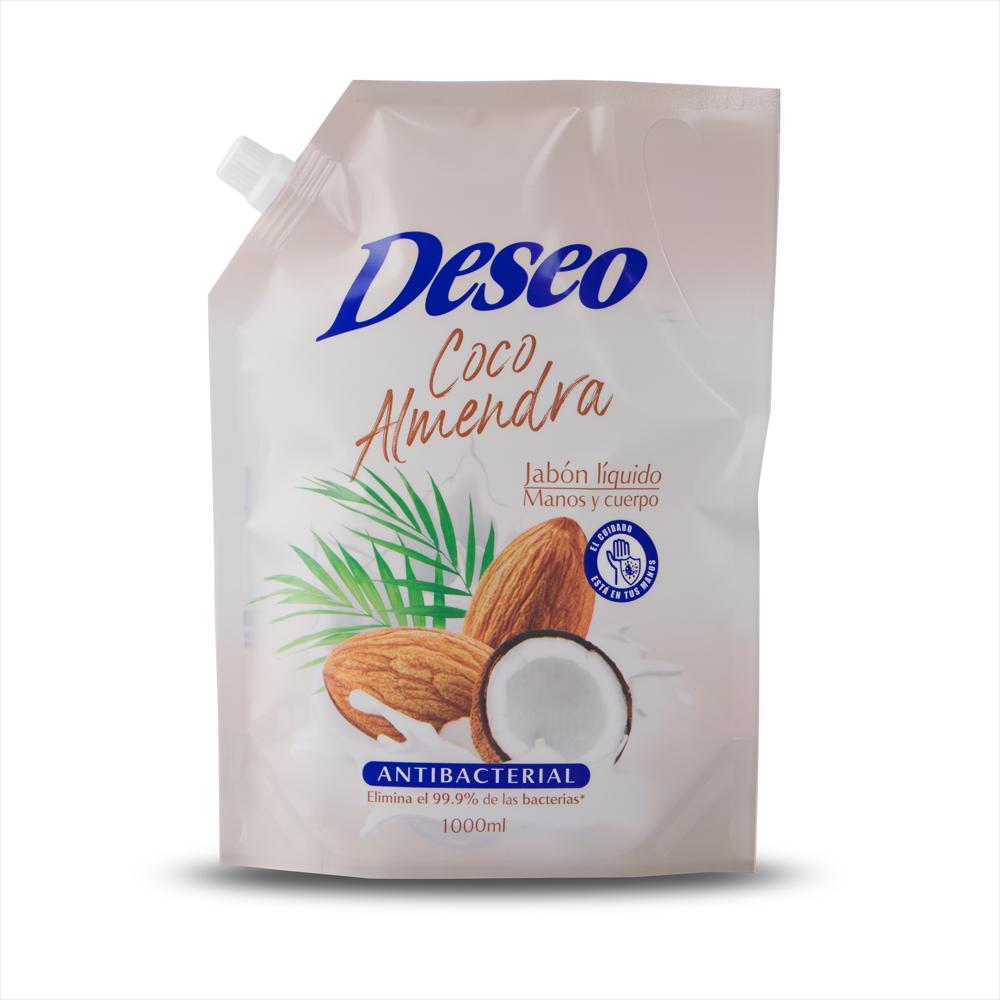 Jabon Líquido Deseo Antibacterial Coco Almendra Doypack 1000 Ml