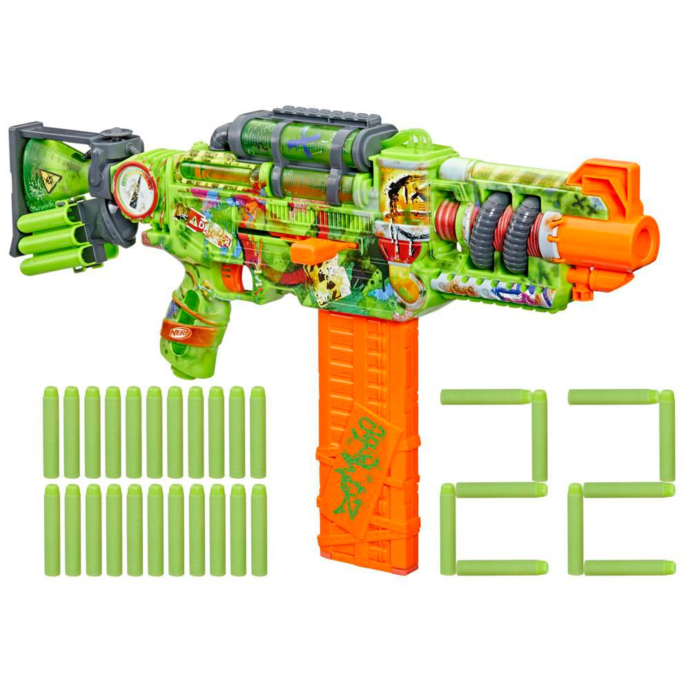 Lanzador Zombie Corrupter 22 Dardos NERF