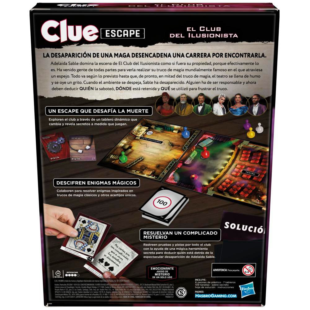 Juego de Mesa Clue Escape El Club del Ilusionista HASBRO GAMING img #4