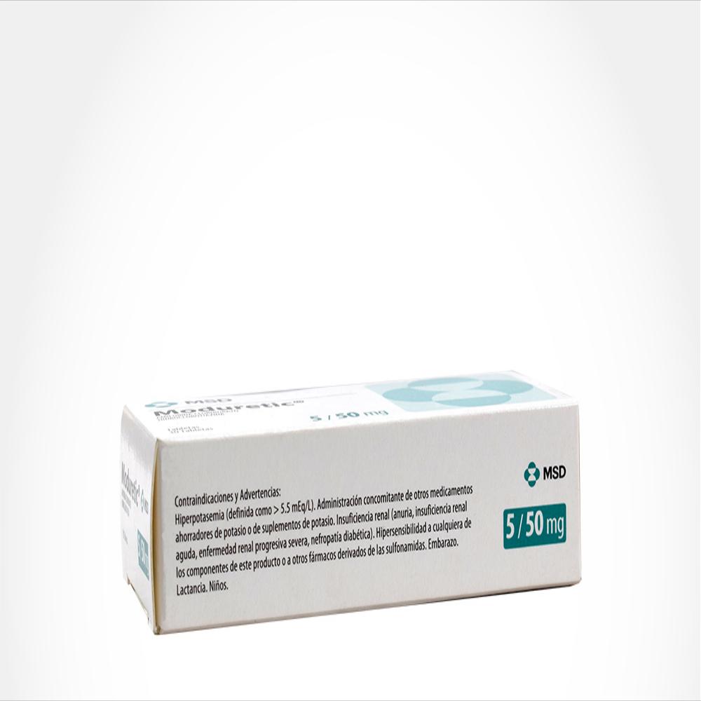 Moduretic Amilorida Clorhidrato 5Mg Tab Rec Oral Caj 30 Tab 1 U img #5