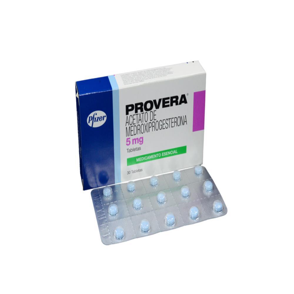 Provera Medroxiprogesterona Acetato 5Mg Caj 30 Tab img #1