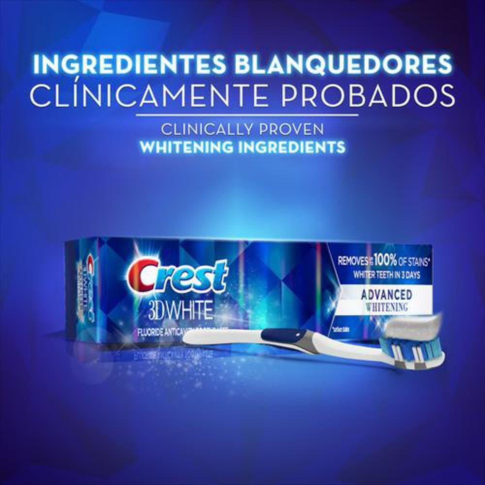 Crema Dental Crest 3D White X 5 Unidades img #3