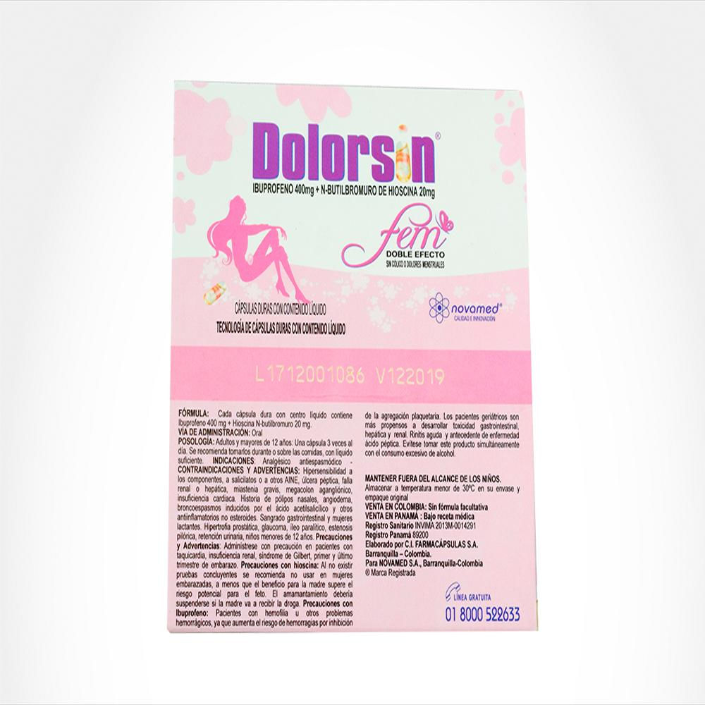 Of Dolorsin Fem Ibuprofeno 400Mg Pague 3 Lleve 4 Caj 4 Cap img #2