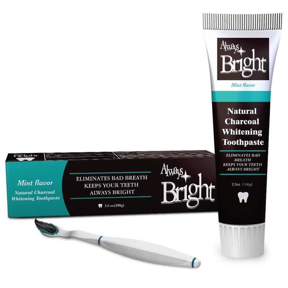 Crema Dental Blanqueadora Carbon Activado Always Bright