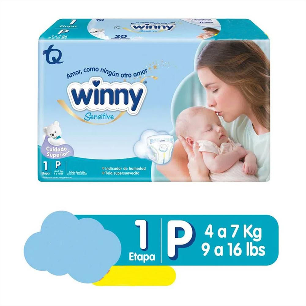 Pañal Winny Sensitive Etapa 1X120