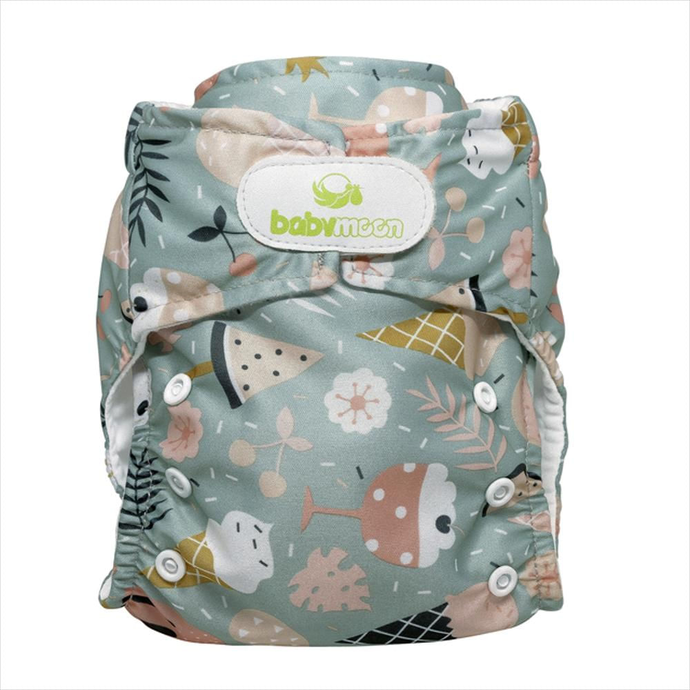 Pañal Ecológico Absorbente Intercambiable Estampado De Conos / Unitalla De 0 A 30 Meses