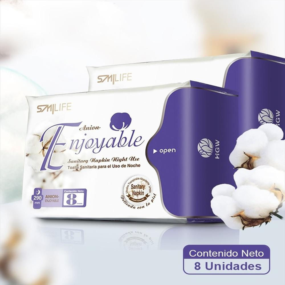 Toallas Sanitarias De Noche Con Aniones