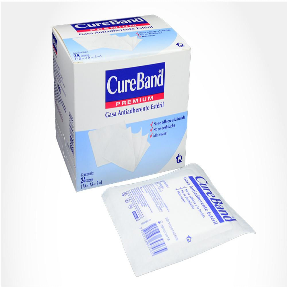 Gasa Cureband 7 Por 7 Cm Antiadherente Esteri Caj 48 Un 1 U