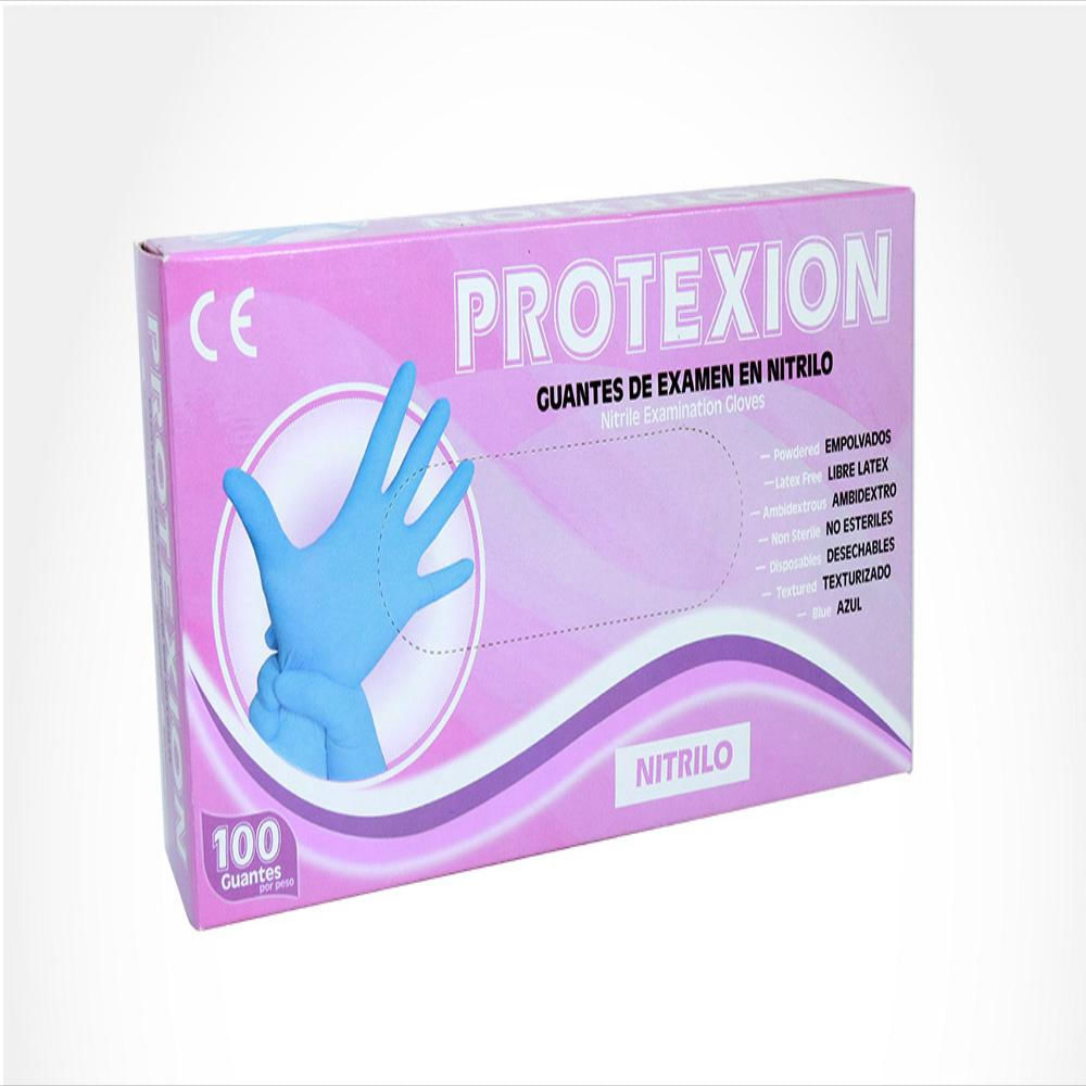 Guantes Protexion Nitrilo T S Examen Caj 100 Un