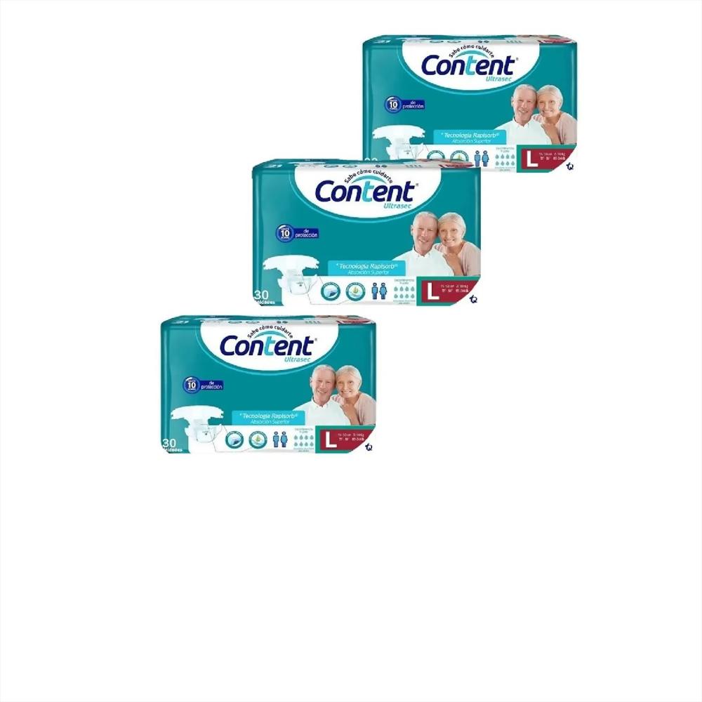 Pañal Content Talla L X 90