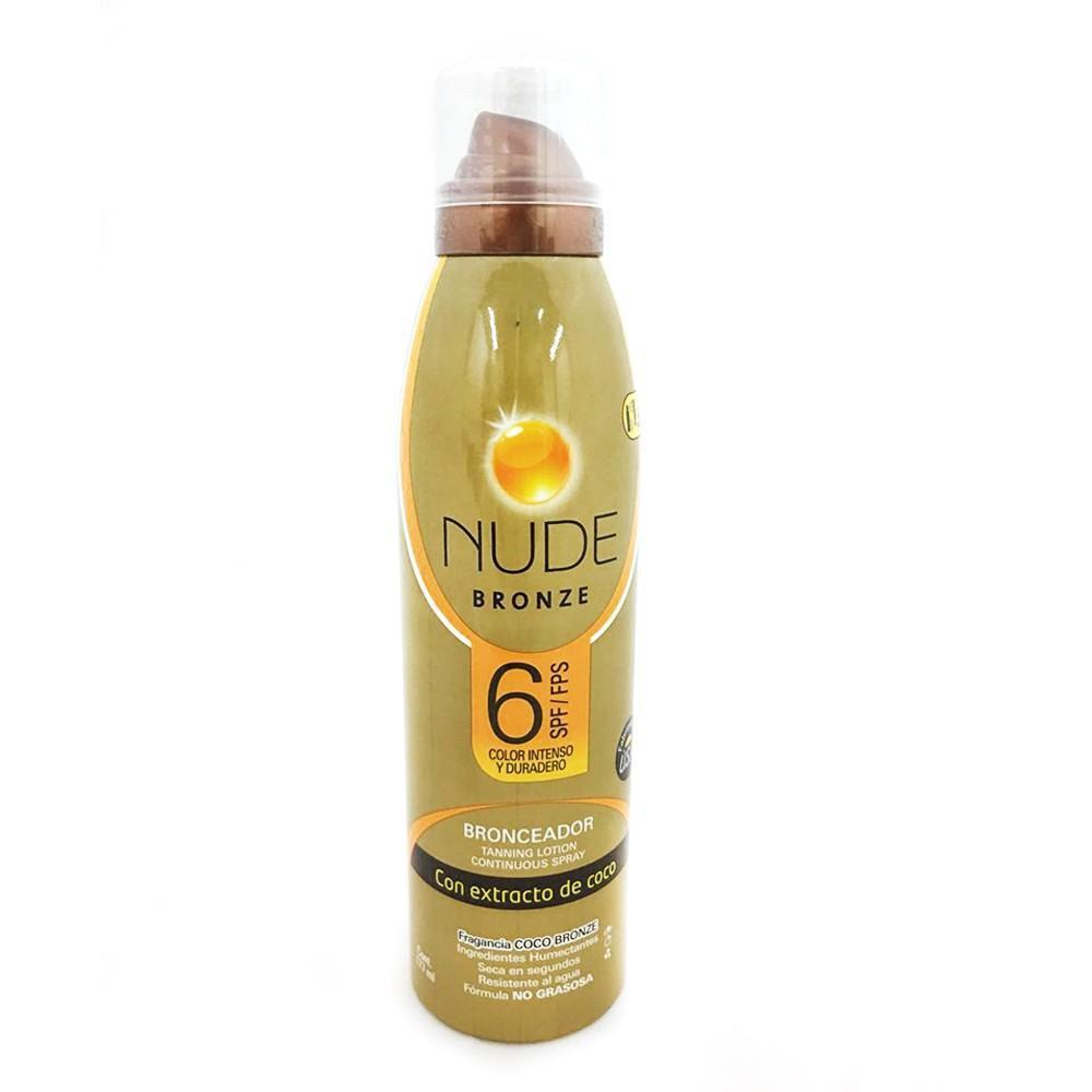 Bronceador Spray Nude Spf6 Con Extracto De Coco Resiste Agua