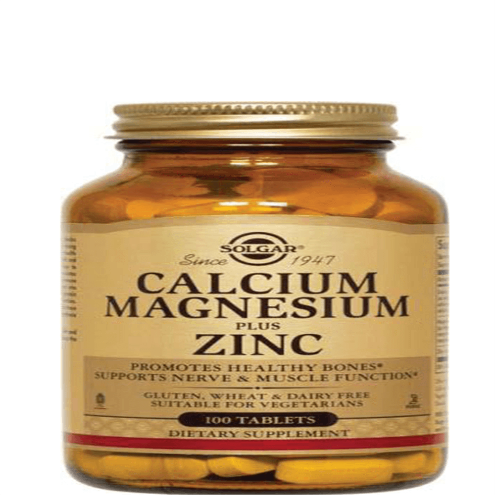 Suplemento Solgar Calcio Magnesio Plus Zinc 100 Tablets