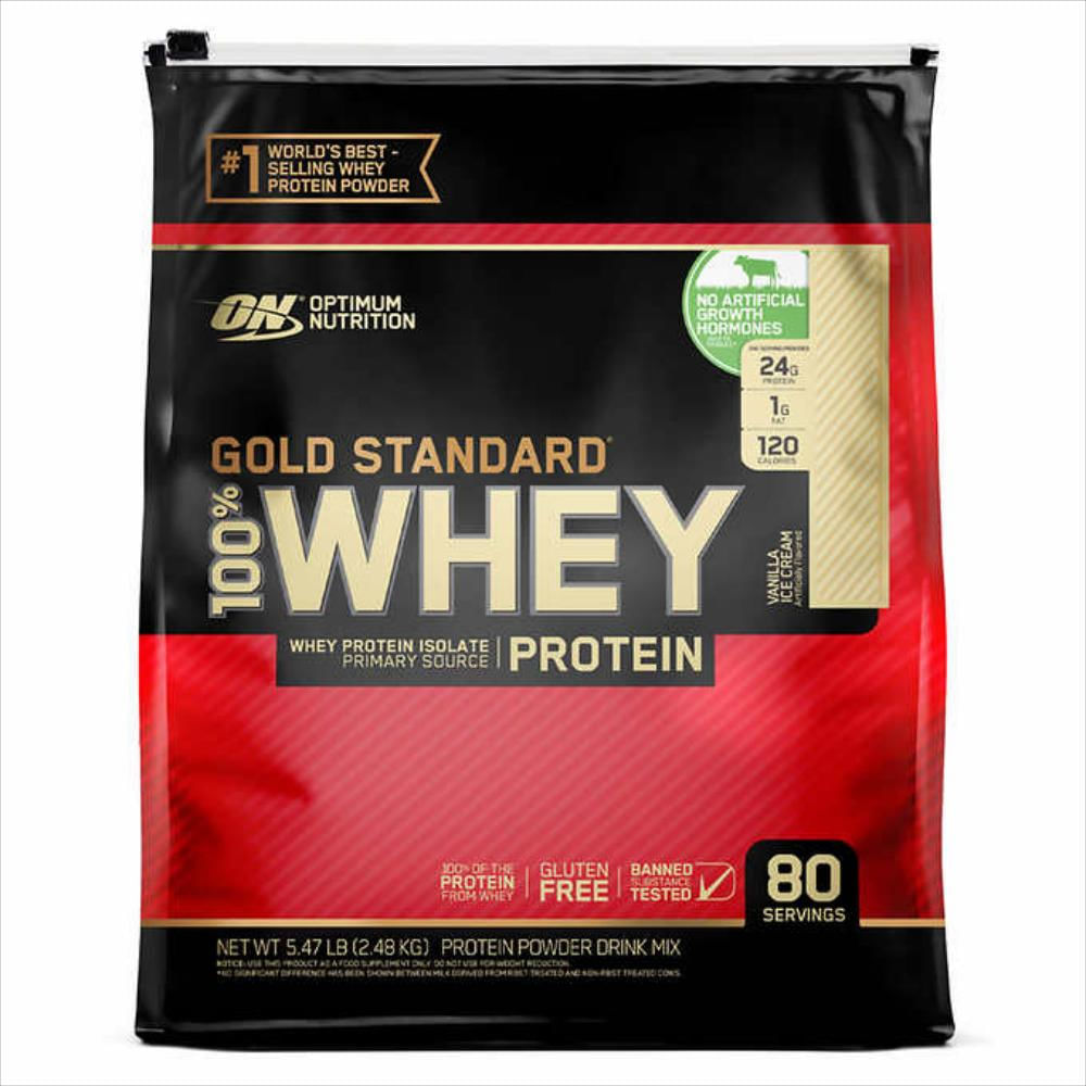 Optimum Nutrition Gold Standard 100% Whey Proteina 5,47Lb 80 Servicios