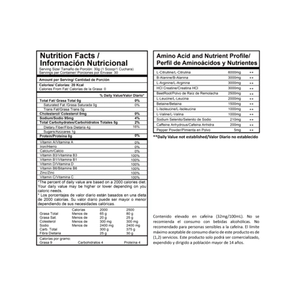Intenze Pre Entreno Proscience 900G img #2