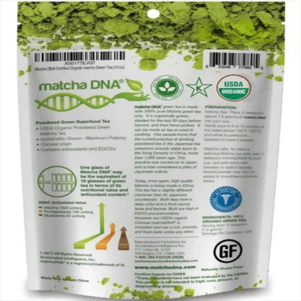 Té Verde Matcha Dna Orgánico 12 Oz Certificado Matcha Green img #6