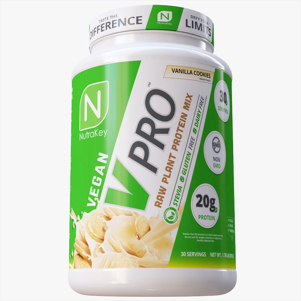 Proteína Vegana Vpro Nutrakey 2Lbs Vainilla Cookies